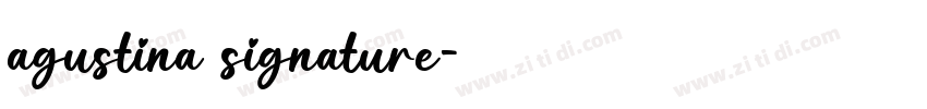 agustina signature字体转换